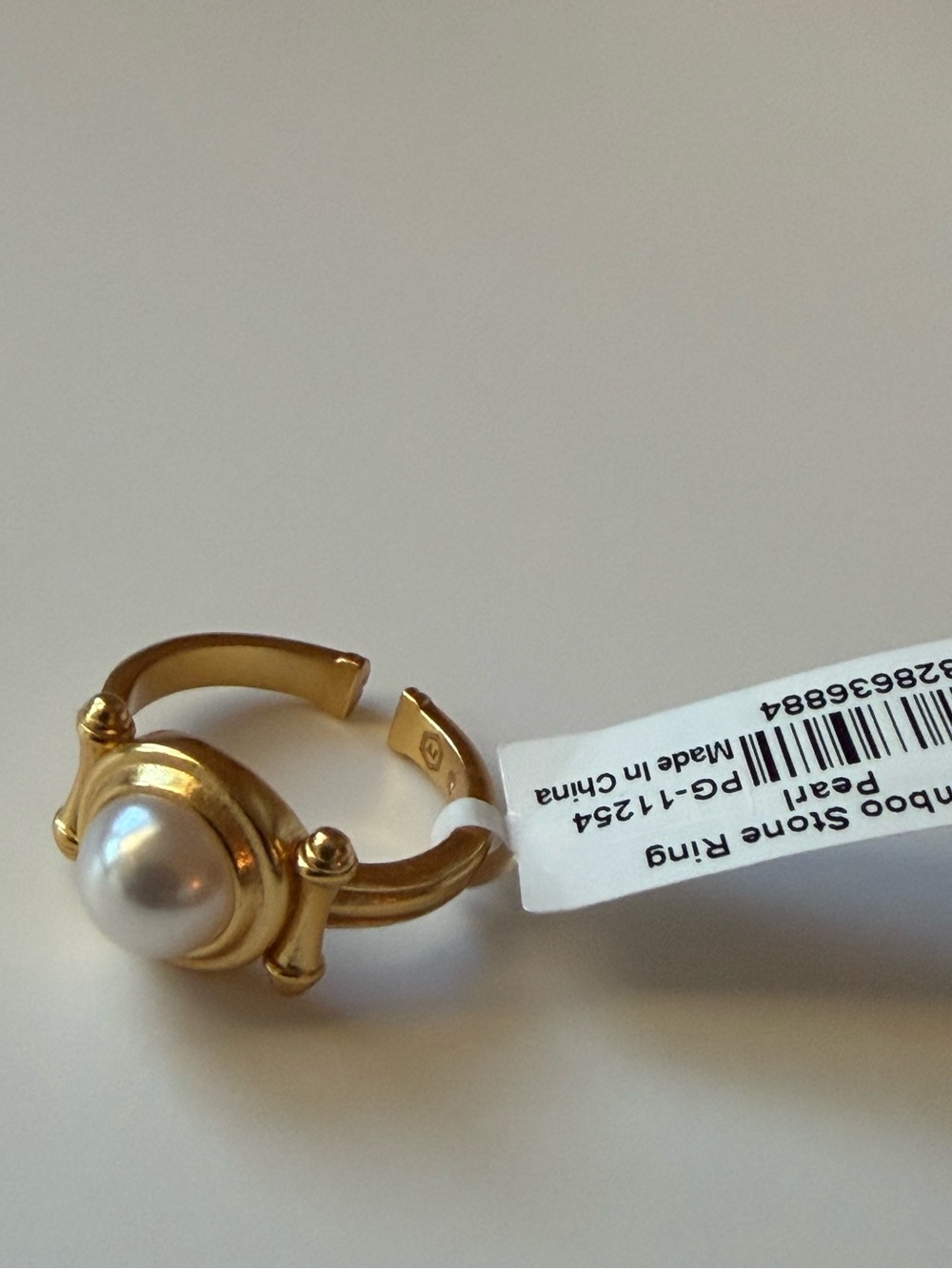 NWTJulie Vos Gold Pearl Statement Adjustable Ring